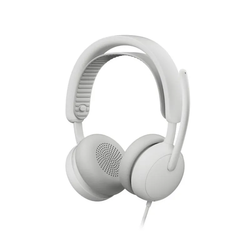 Auricolari Logitech Zone Wired 2 con cavo USB-C/USB-A, Cancellazione Rumore, Microfono, bianchi - immagine 1