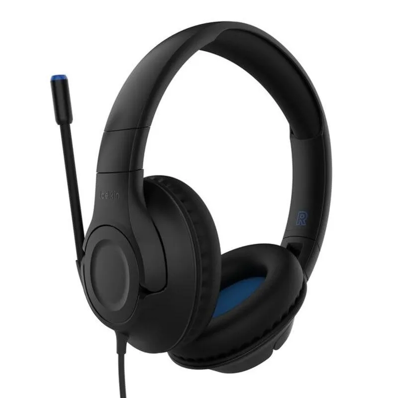 Auricolari Belkin ENA011HQBK con cavo USB-C e jack 3,5 mm Gaming per bambini neri - immagine 1