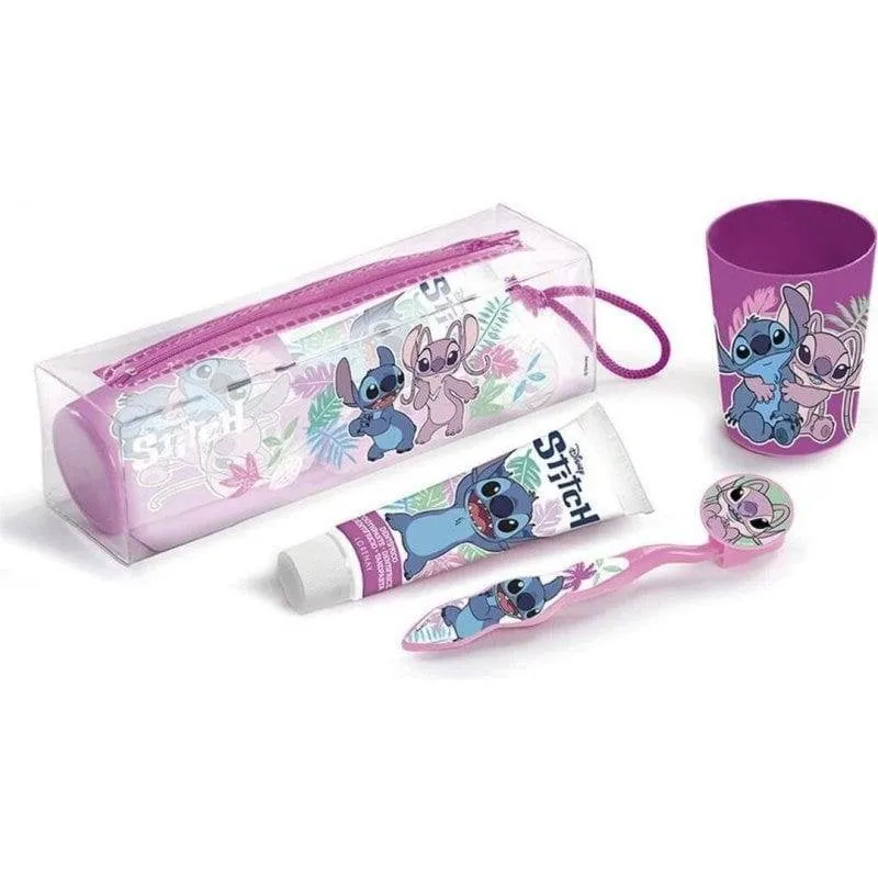 Spazzolino Elettrico Bimbi Disney Stitch Set 4 Pezzi Multicolore con Astuccio - immagine 1