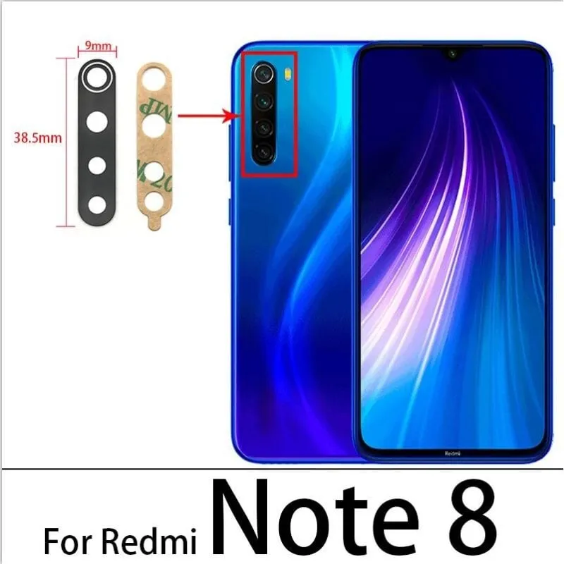 Vetro di ricambio per obiettivo della fotocamera Xiaomi Redmi Note 8 - immagine 1