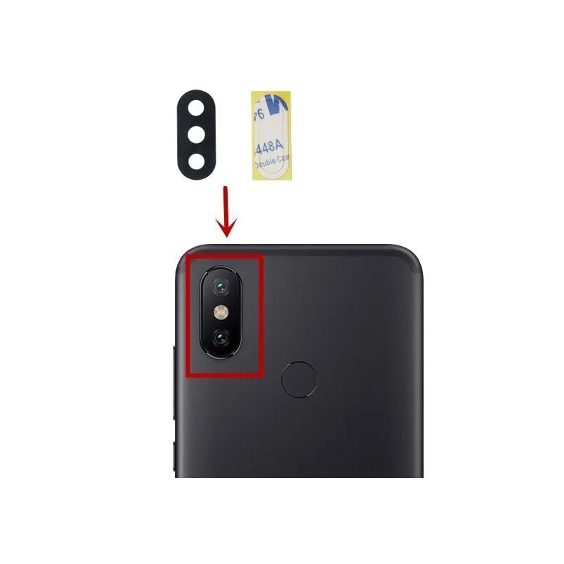 Lente di ricambio in vetro per fotocamera Xiaomi Mi A2 Mi6x - immagine 1