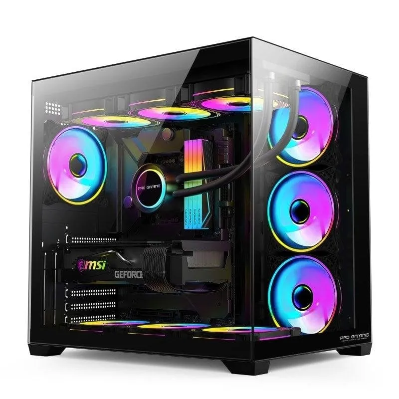 Torre ATX ProGaming Elite Nero Cube 7 ventole ARGB Controller - immagine 1