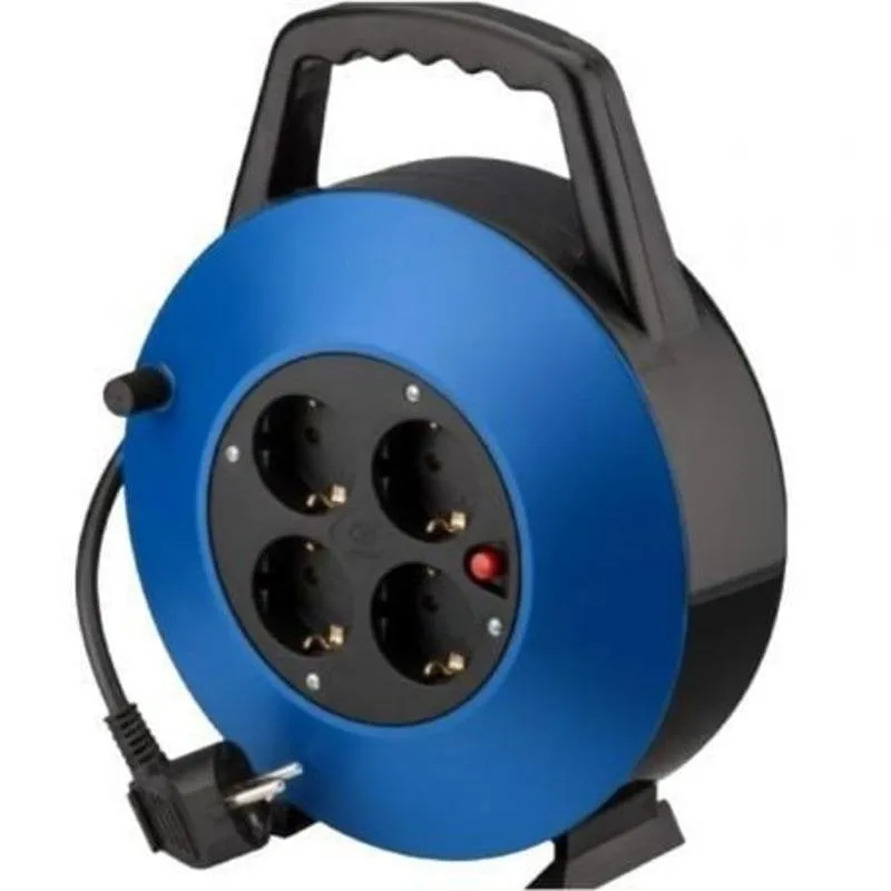 Multipresa Phasak BN 3411 4 prese con protezione da sovratensione e avvolgicavo 10 m - immagine 1