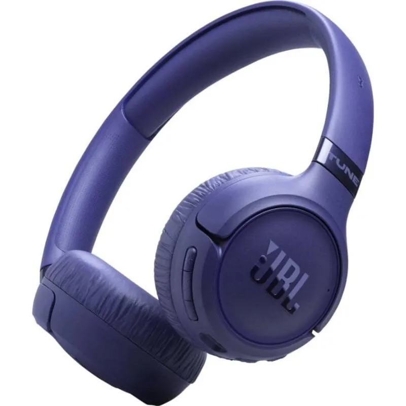 Auricolari JBL Tune 680NC wireless Bluetooth con Cancellazione Rumore adattiva, microfono, pieghevoli, blu - immagine 1