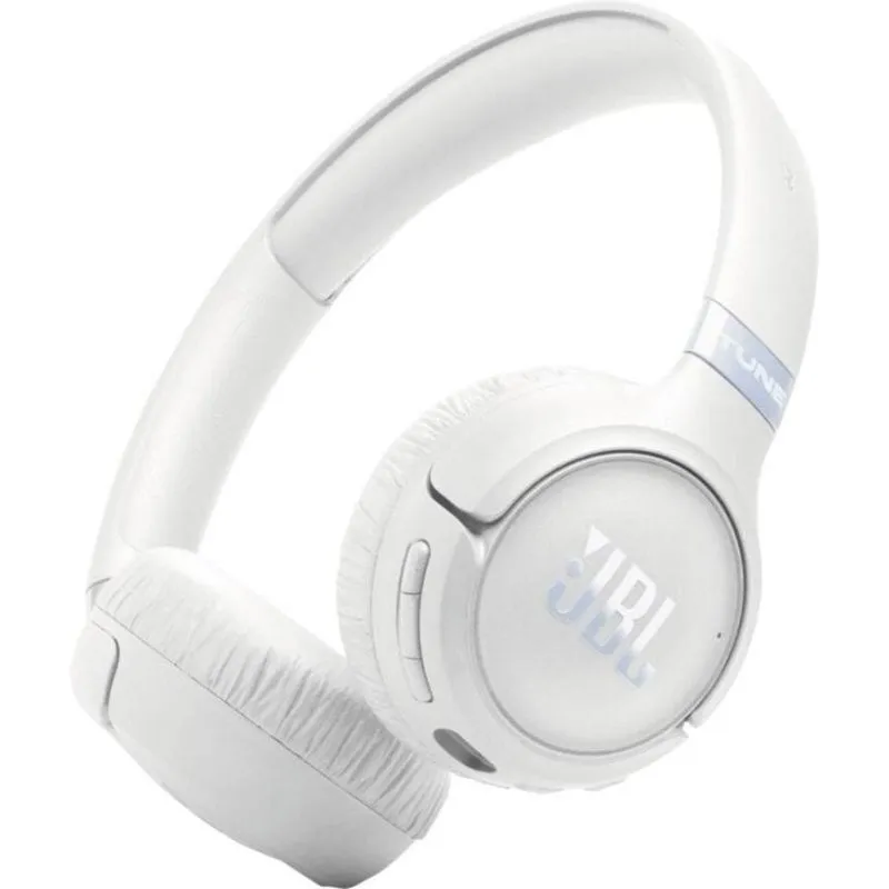 Auricolari JBL Tune 680NC wireless Bluetooth con Cancellazione Adattiva del Rumore, microfono e pieghevoli, bianchi - immagine 1