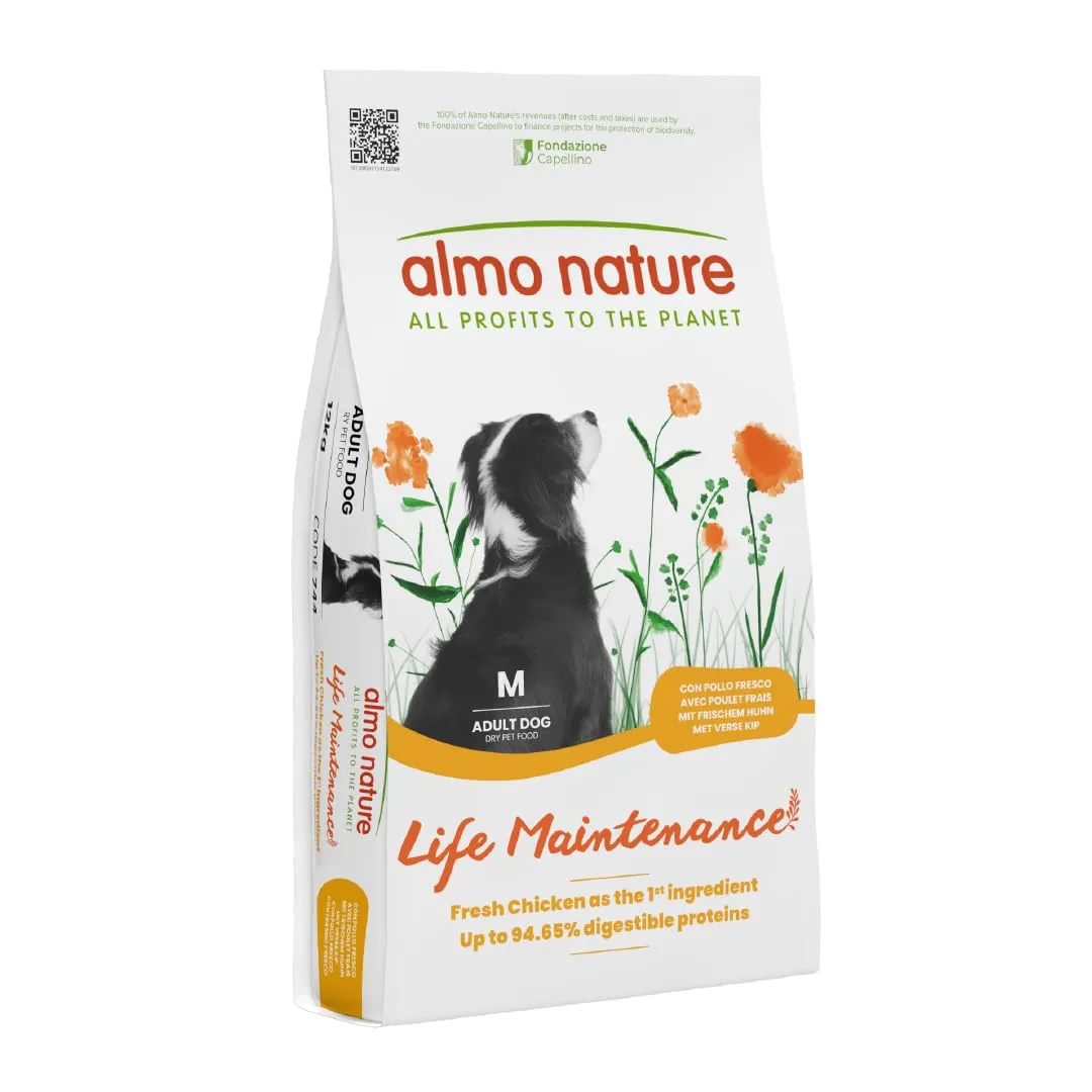 Almo Nature Life Maintenance Cibo Secco per Cane M al Pollo 12 kg – Crocchette Complete per Cani Adulti di Taglia Media - immagine 1