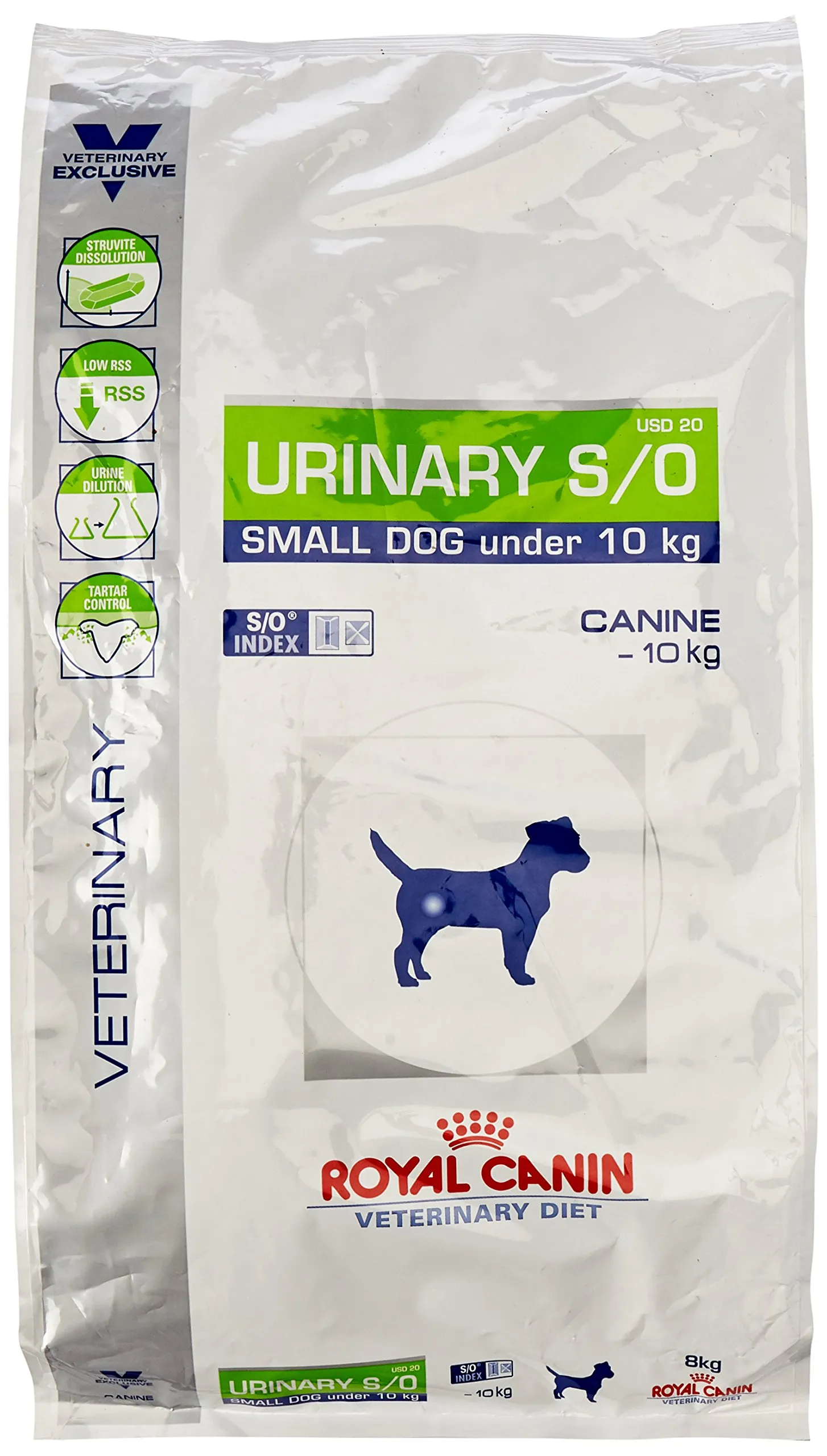 Royal Vet Canine Urinary S/O Piccolo USD20 8KG, 8000 - immagine 1