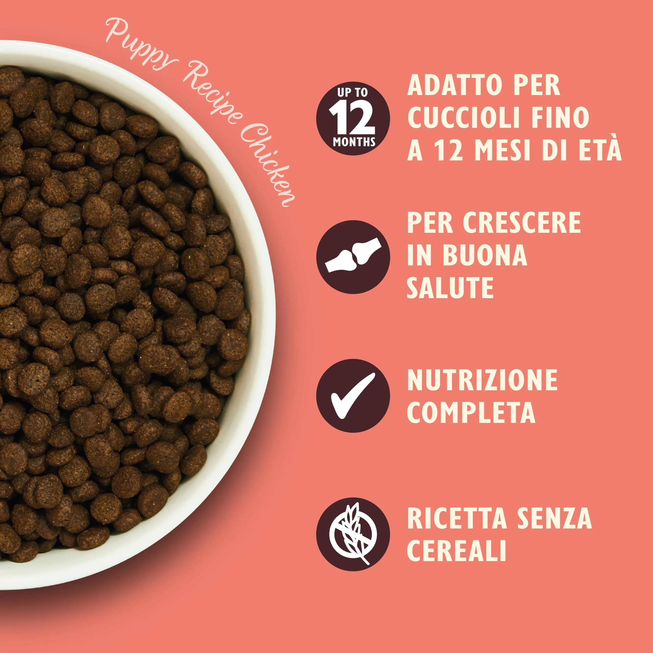 Lily's Kitchen Preparato con ingredienti naturali Cibo secco per cani cuccioli Ricetta senza cereali con pollo, salmone e piselli 1kg - immagine 3