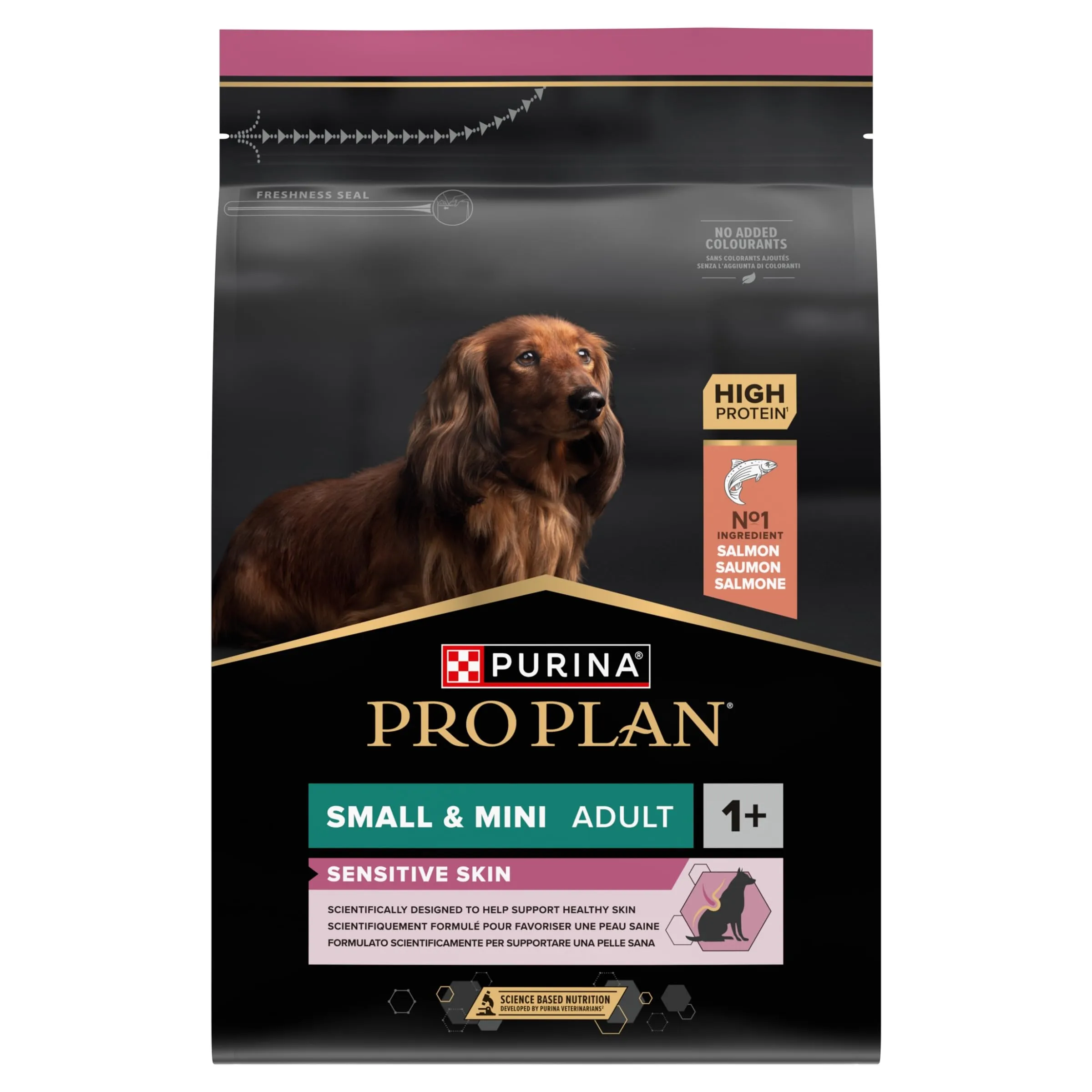 PRO PLAN Cibo secco Optiderma per pelli sensibili per cani piccoli e piccoli adulti, salmone, 3 kg - immagine 2