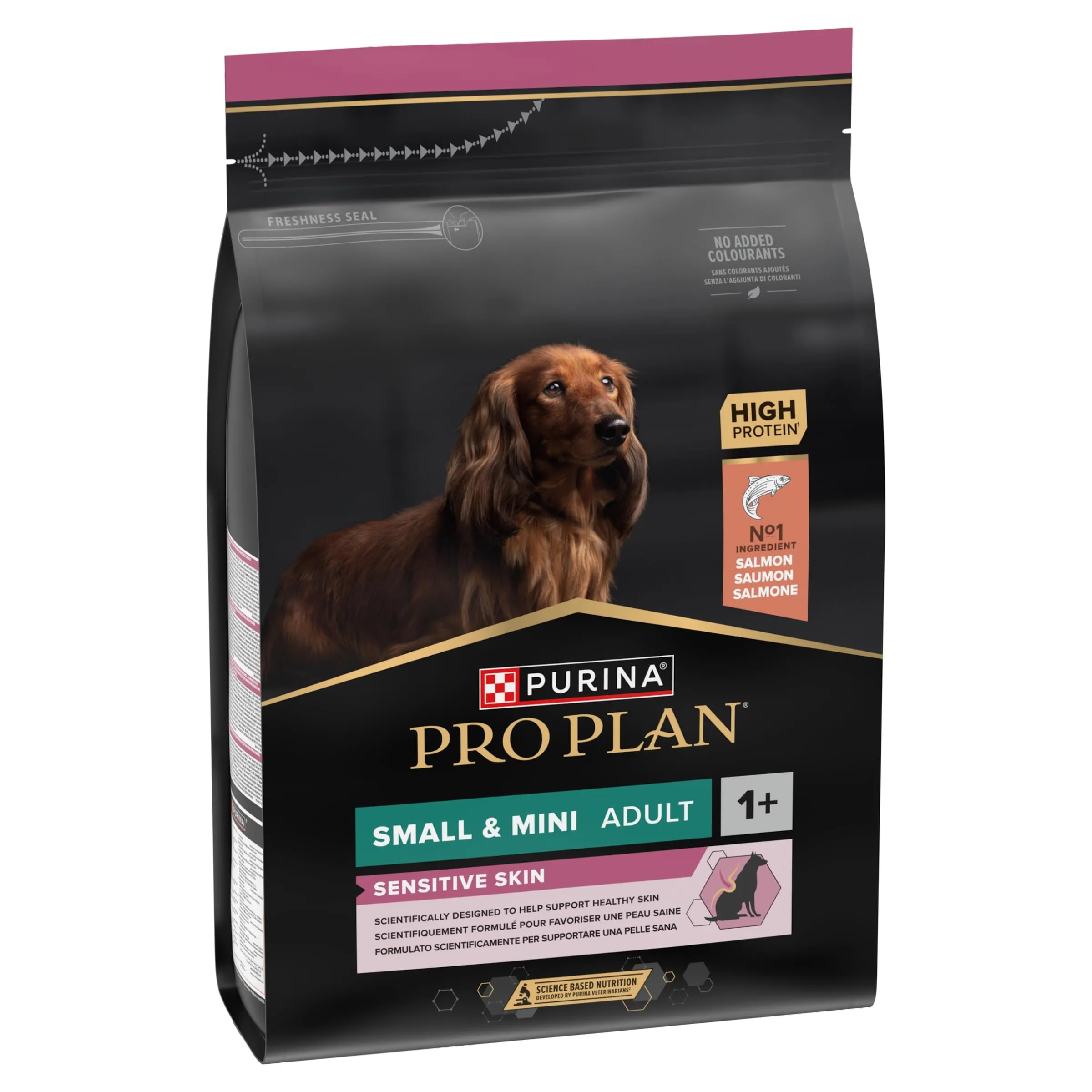 PRO PLAN Cibo secco Optiderma per pelli sensibili per cani piccoli e piccoli adulti, salmone, 3 kg - immagine 3