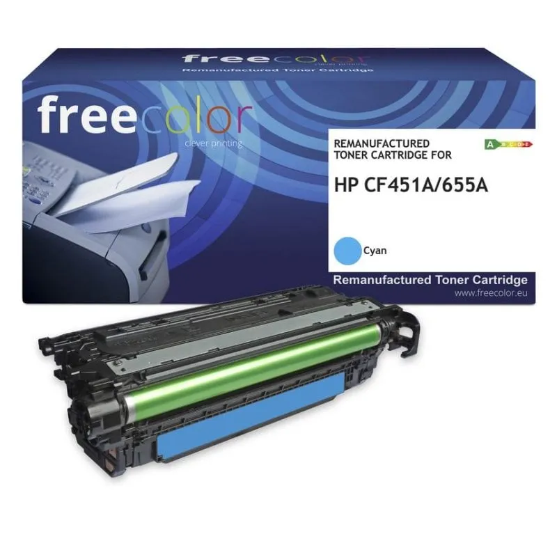 Cartuccia toner Freecolor K18243F7 ciano compatibile HP CF451A 10500 pagine - immagine 1