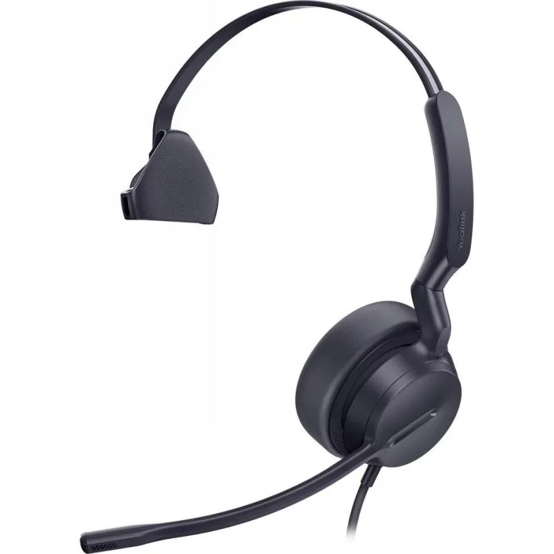 Auricolari Yealink UH42 con cavo USB-A/USB-C per ufficio, microfono e controllo in linea neri - immagine 1
