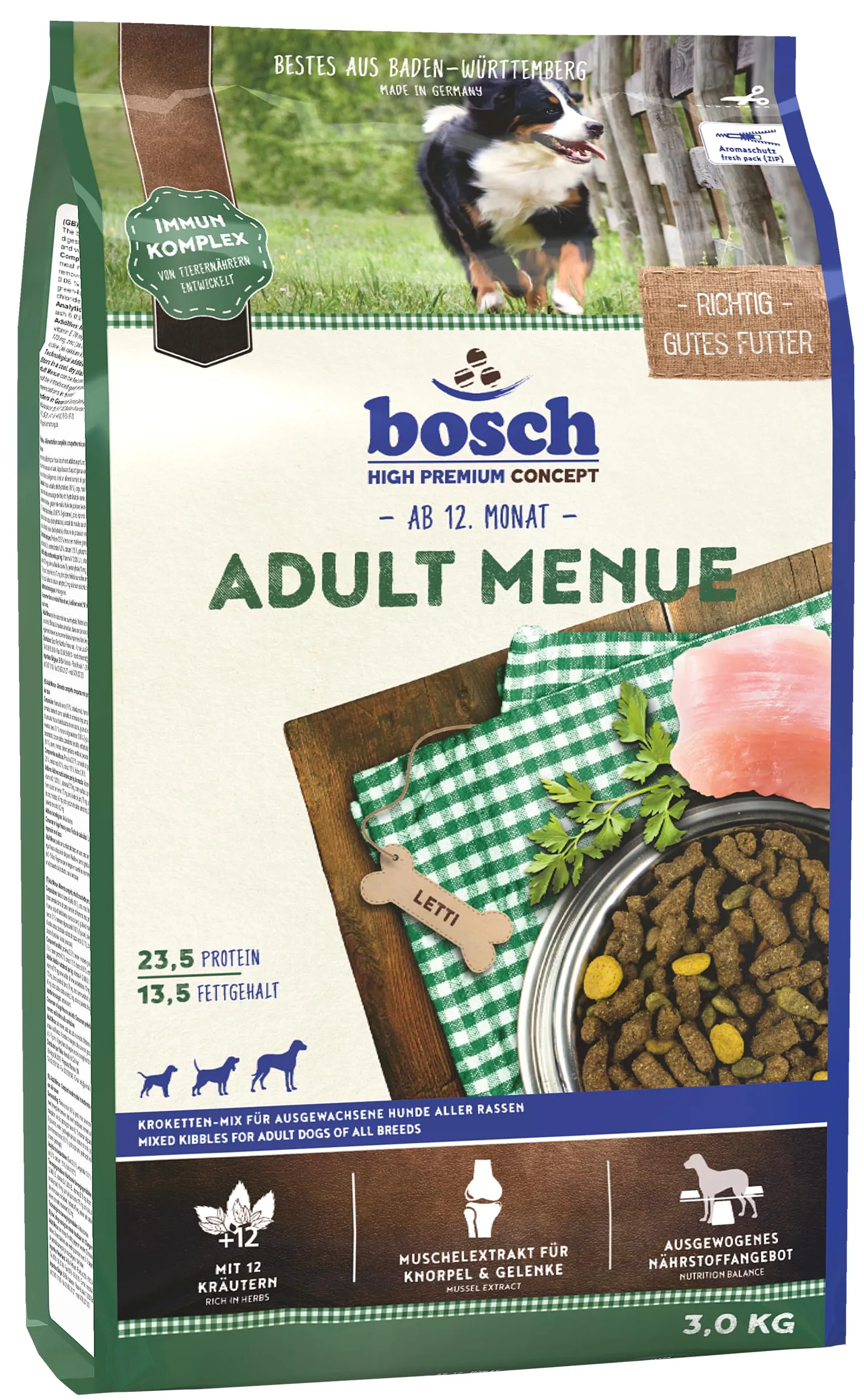 bosch HPC Adult Menue | mix di crocchette per cani adulti di tutte le razze | 1 x 3000 g - immagine 1