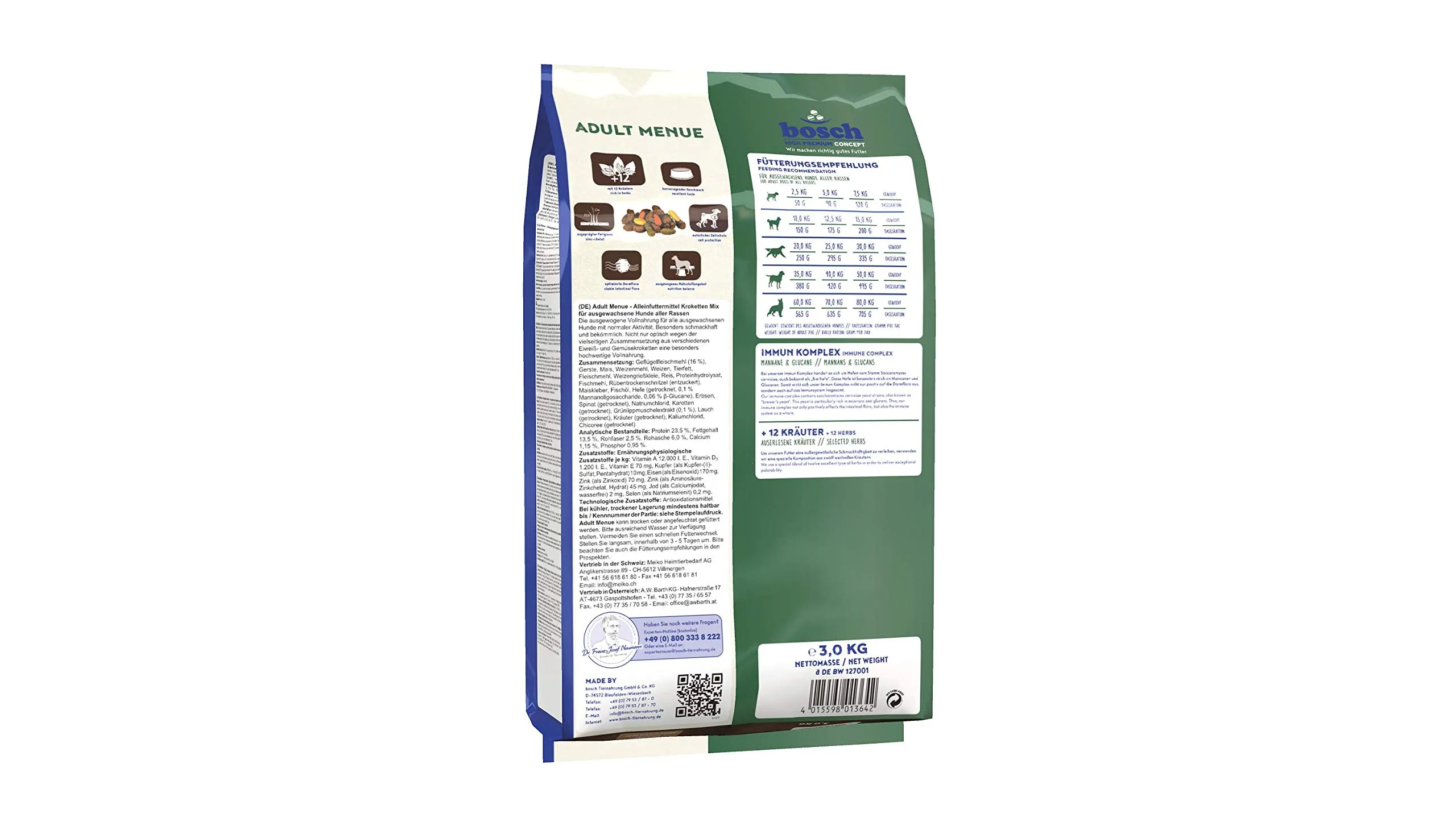 bosch HPC Adult Menue | mix di crocchette per cani adulti di tutte le razze | 1 x 3000 g - immagine 2