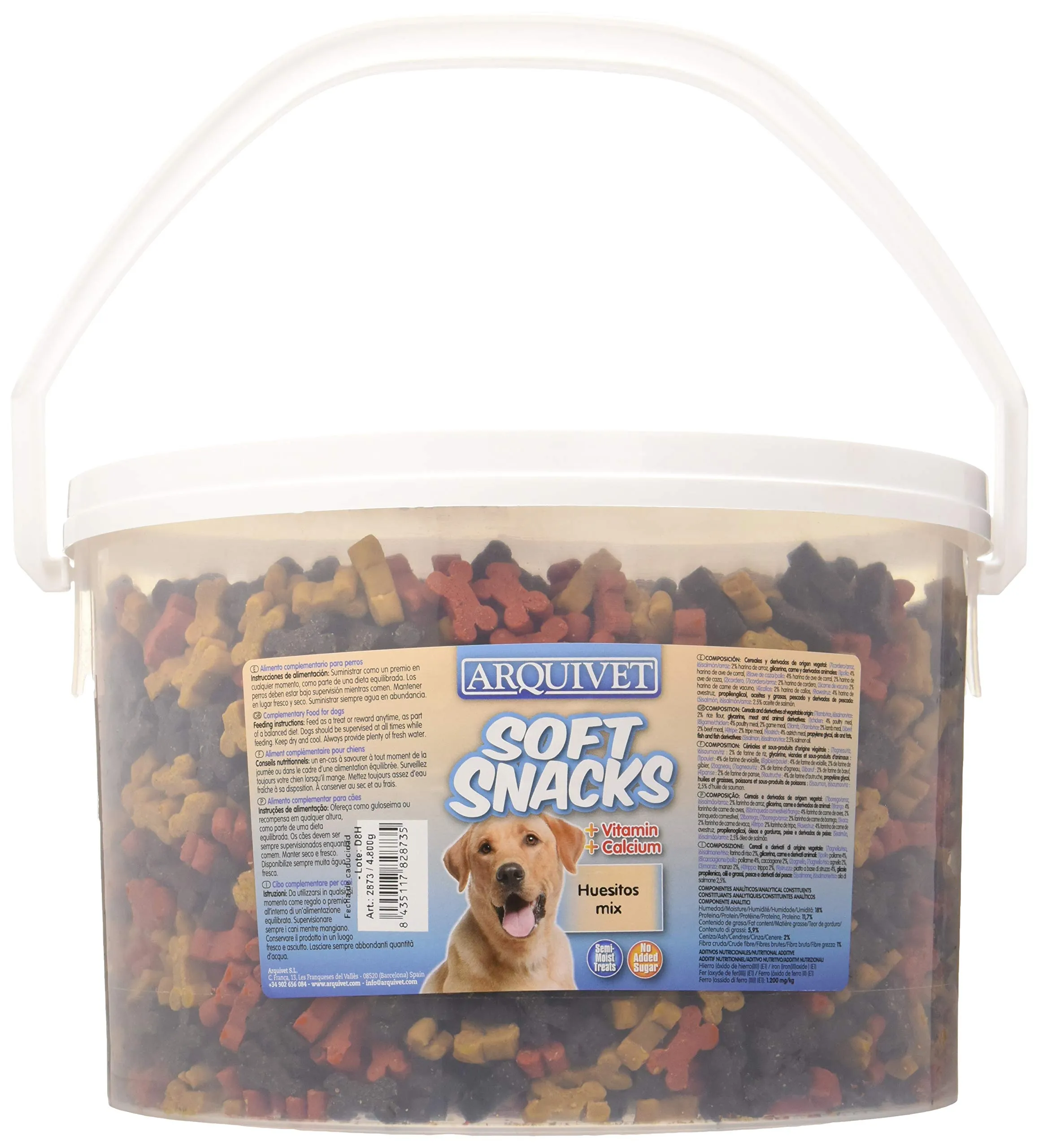 ARQUIVET Soft Snacks - Ossi piccoli mix - 4.800 gr - Snack per cani a forma di osso piccoli - Snack per cani - Alimento complementare - immagine 1