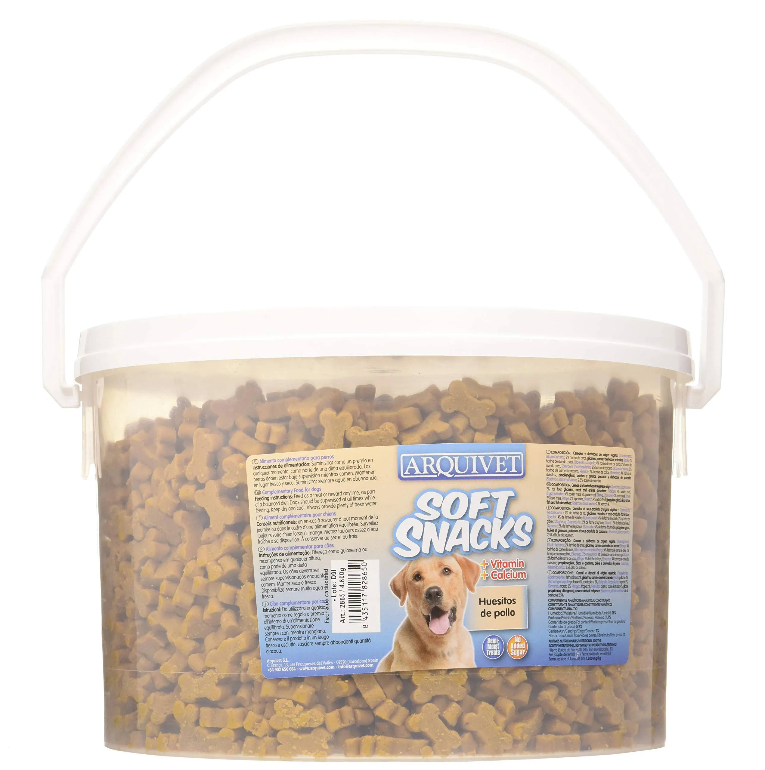 ARQUIVET Soft Snacks - Ossi piccoli di pollo - 4.800 gr - Snack per cani a forma di osso piccoli - Snack per cani - Alimento complementare - immagine 1