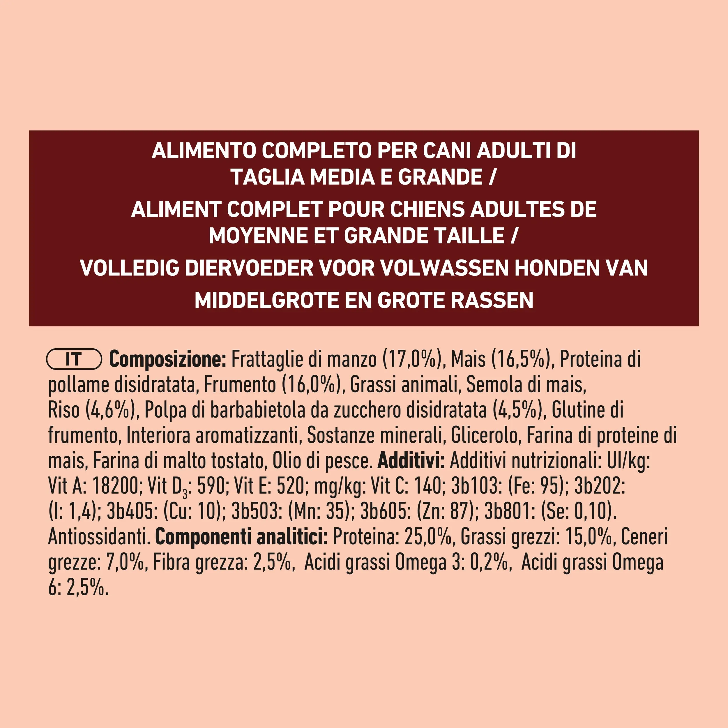 PURINA ONE Medium Maxi Crocchette per Cani Adulti con Manzo e Riso 4 Sacchi da 2.5kg - immagine 8