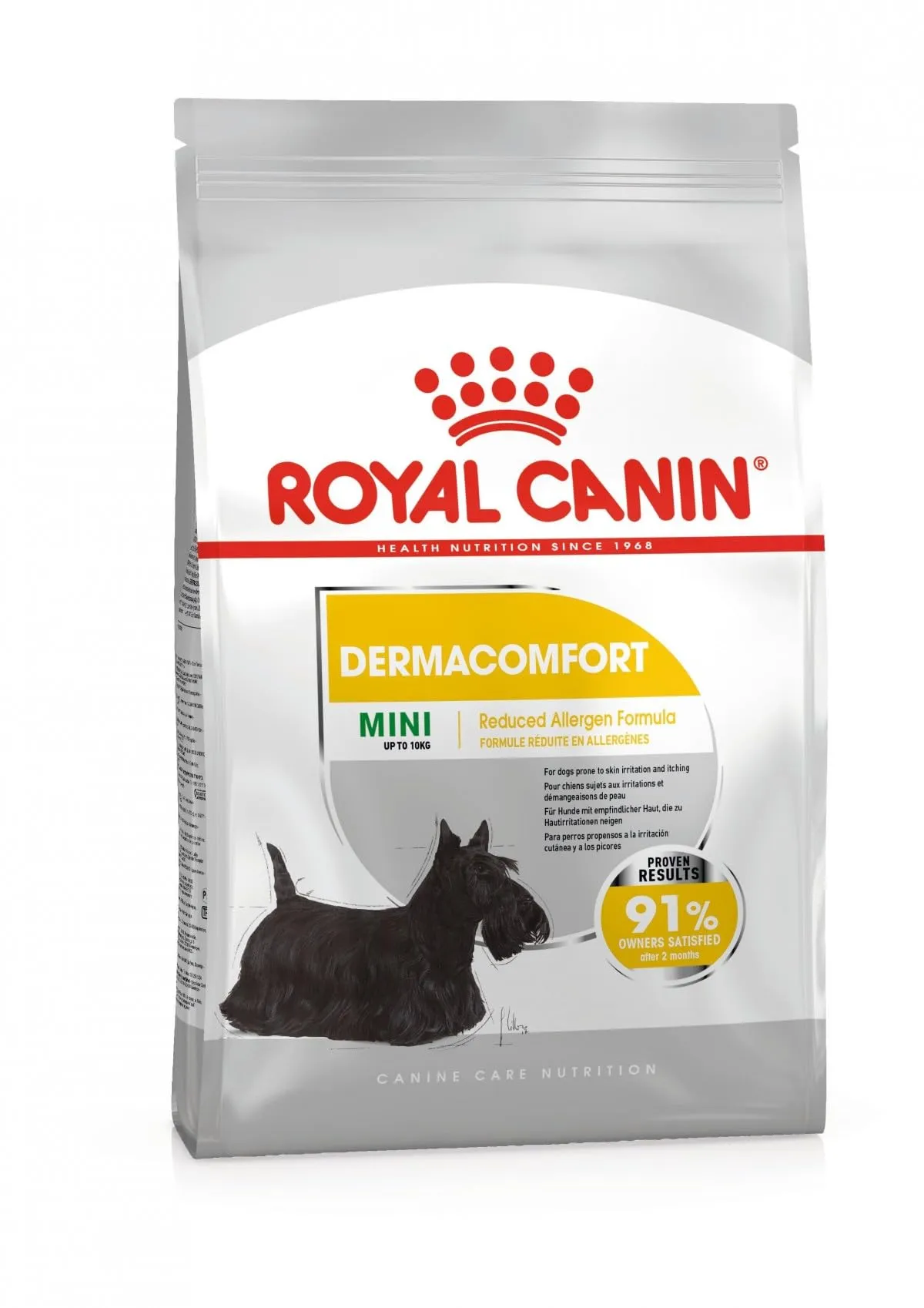 Royal Canin Dermacomfort Mini | 3 kg | Alimento completo per cani adulti di piccola taglia fino a 10 kg | Per il supporto della normale salute della pelle | Con acidi grassi Omega-3 e 6 - immagine 1