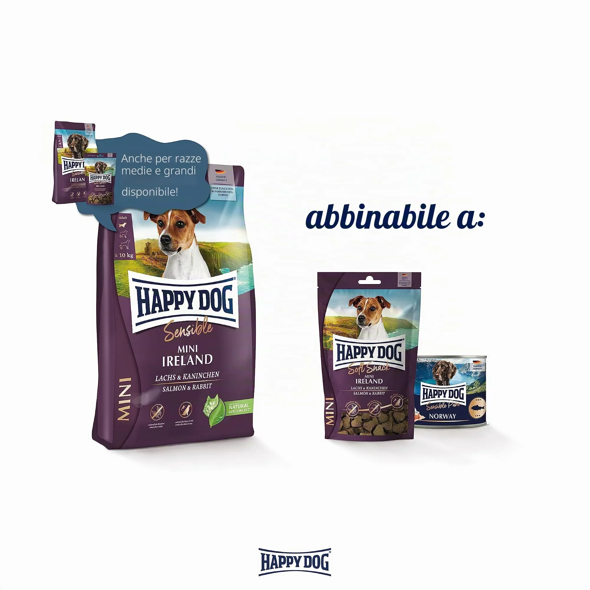 Happy Dog Sensible Mini Ireland Salmone & Coniglio, 4 kg - immagine 5