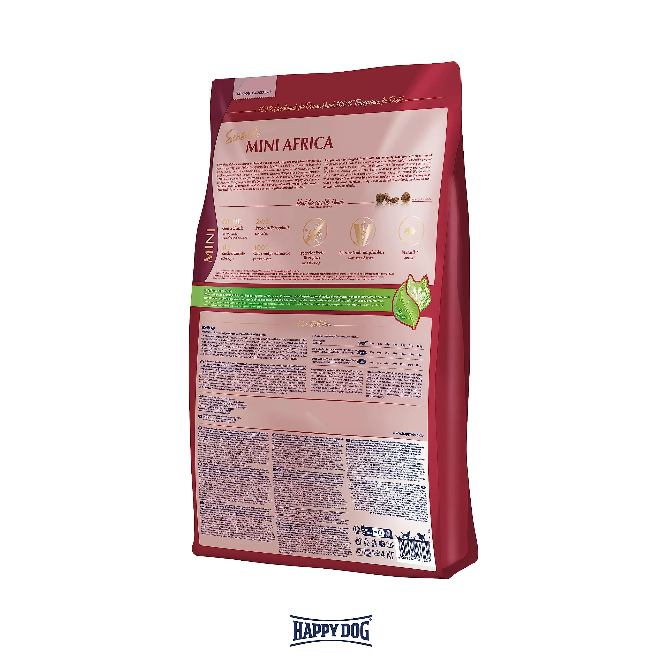 Happy Dog Sensible Mini Africa 4 kg - immagine 2