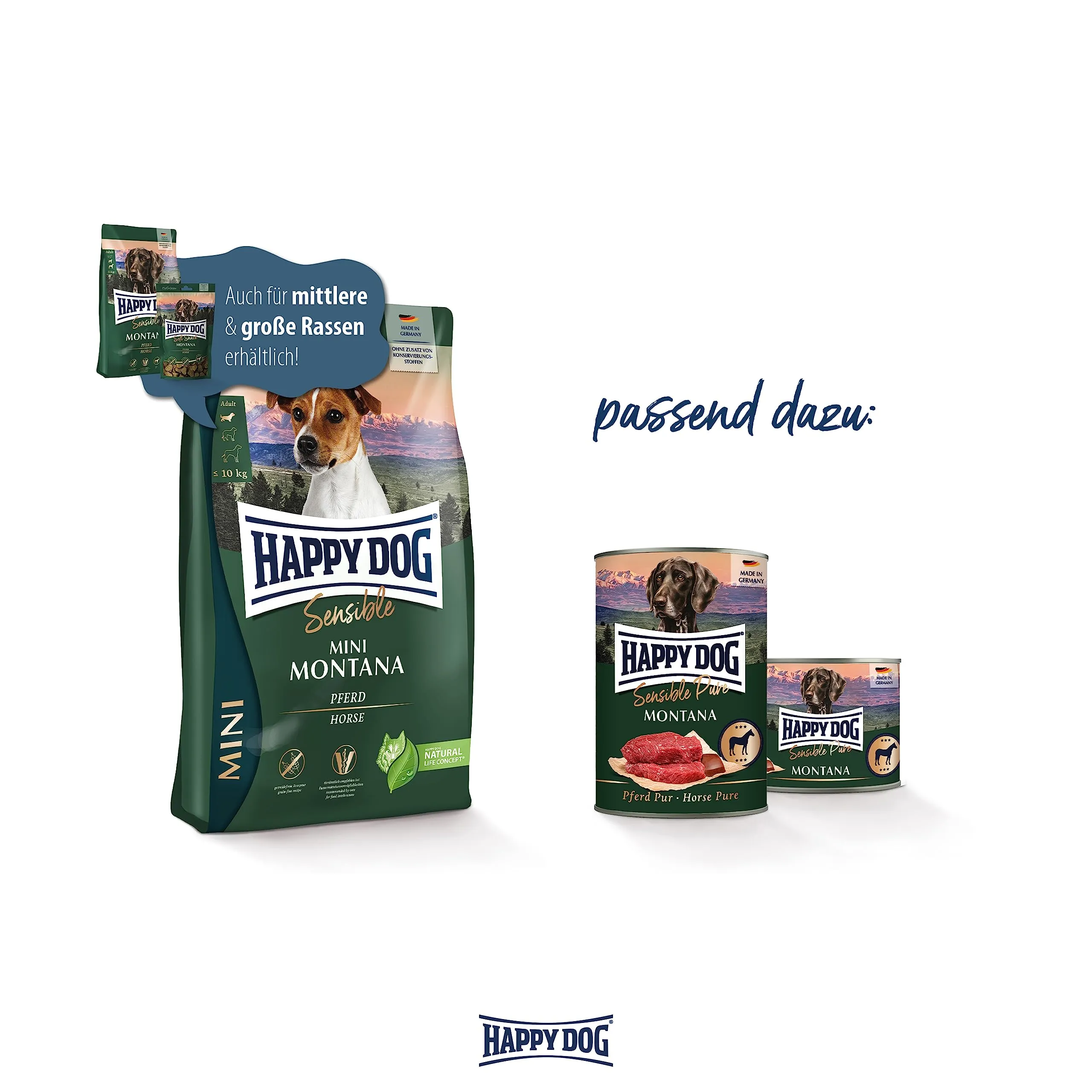 Happy Dog Sensible Mini Montana Cavallo, 800 g - immagine 5
