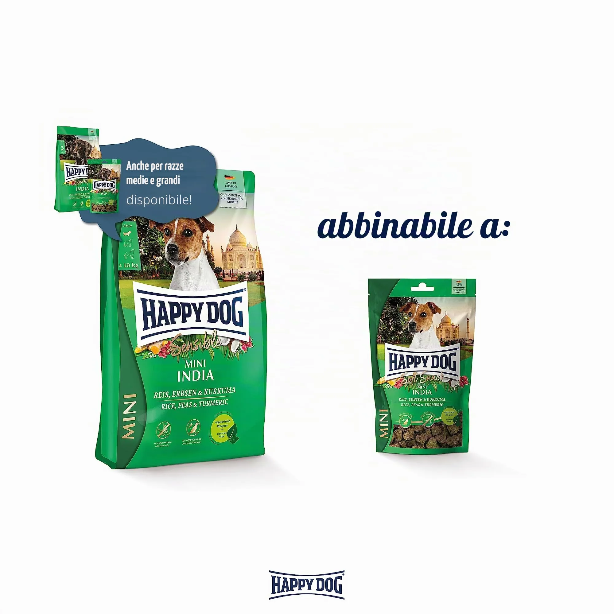 Happy Dog Sensible Mini India Vegetariano, 4 kg - immagine 5