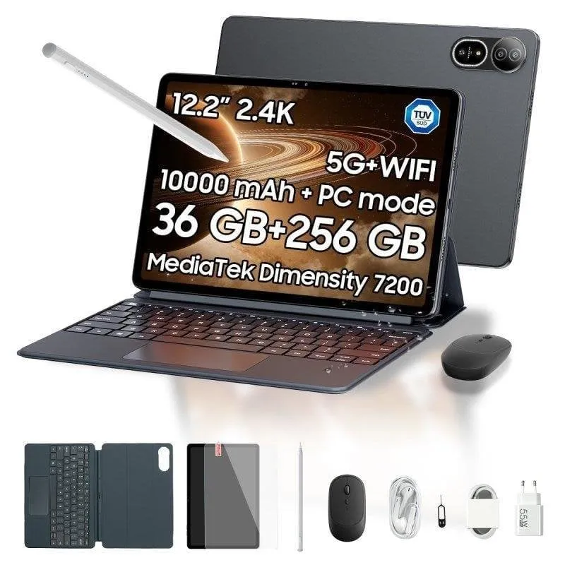 Tablet Blackview Mega 12 5G 12,2" 36GB 256GB Nero con Teclado y Stylus Pen - immagine 1