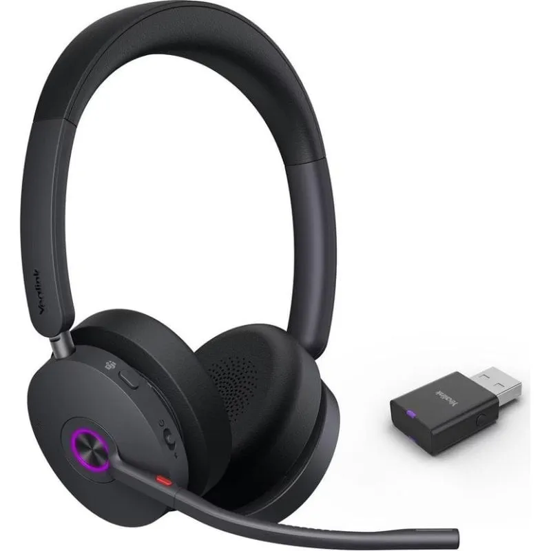 Auricolari Yealink WH68 Hybrid Teams wireless USB-C/USB-A con Cancellazione Rumore neri - immagine 1