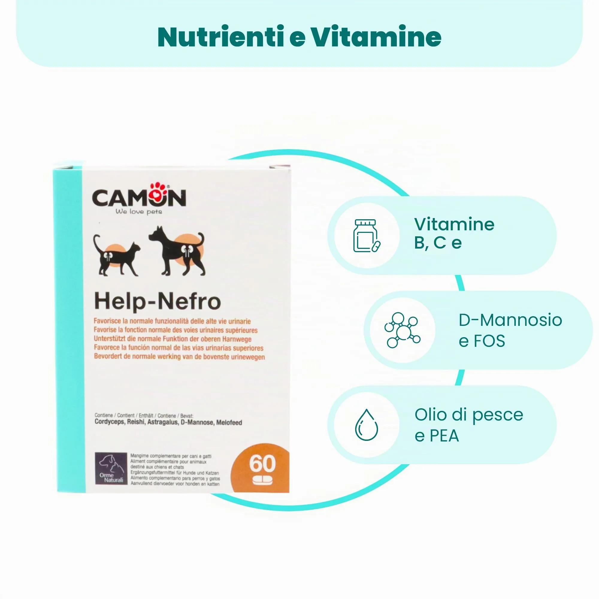 CAMON - Help-Nefro, Formato da 60 Compresse - immagine 4