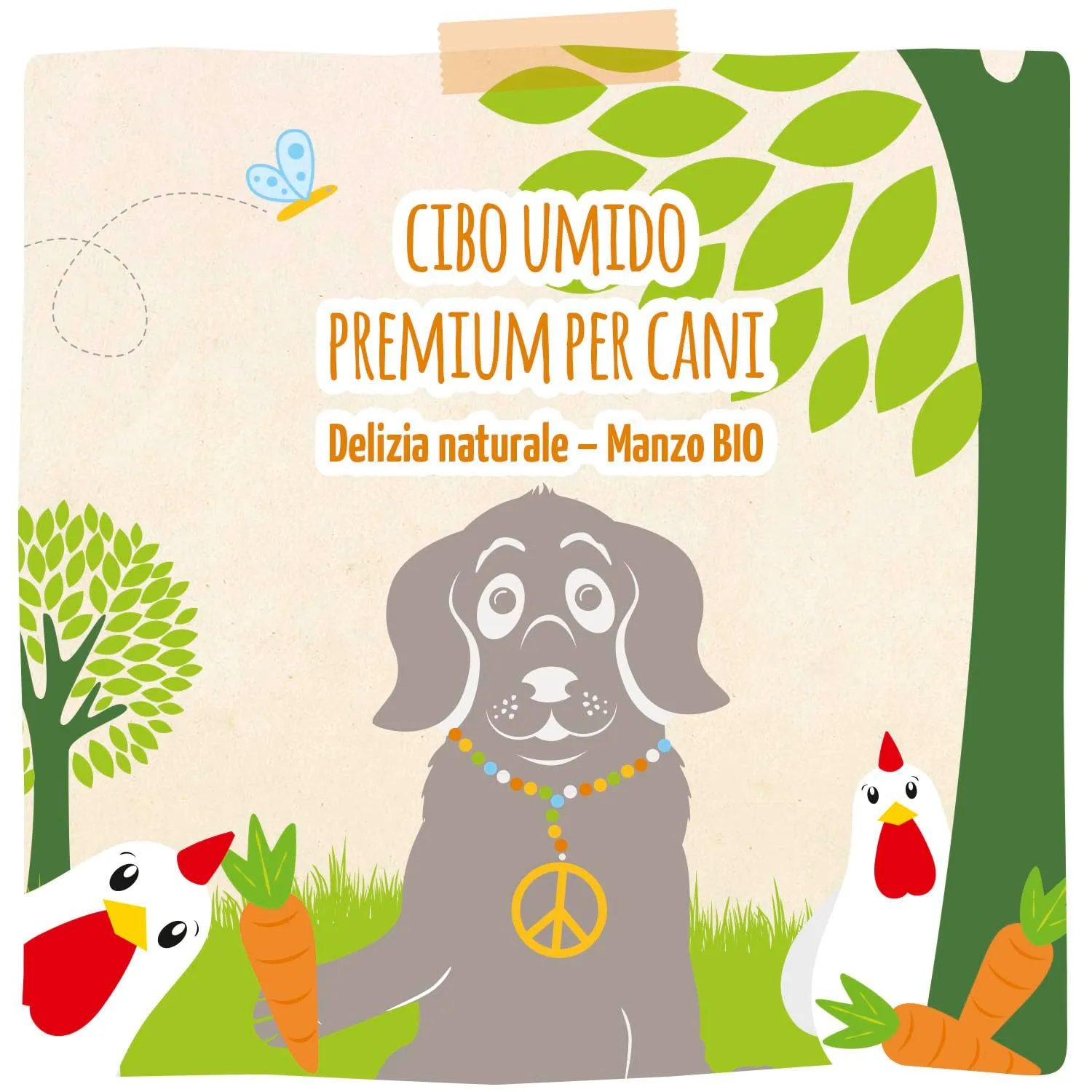 MjAMjAM - Cibo umido premium per cani - naturalmente delizioso - pollo BIO con carote, confezione da 6 (6 x 400 g), senza cereali con carne extra - immagine 5