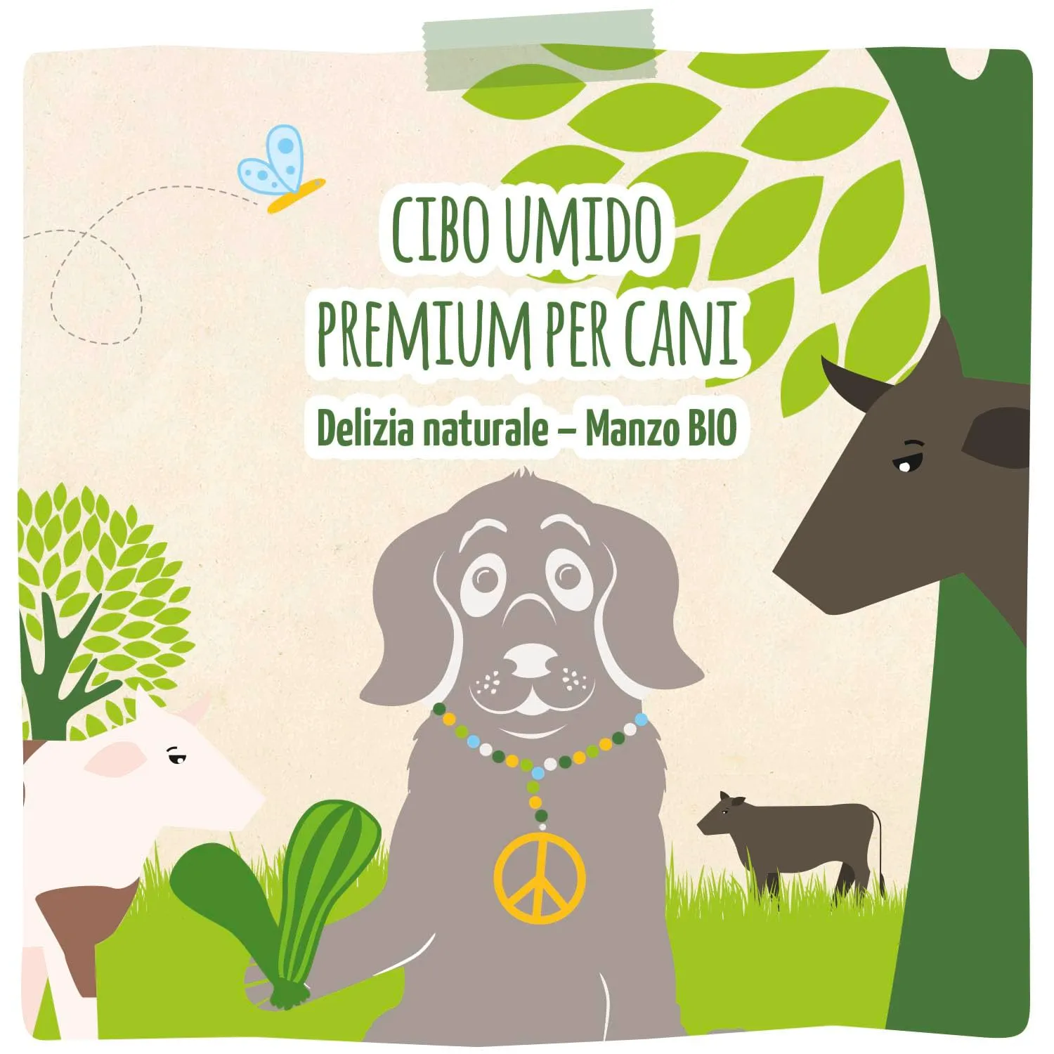 MjAMjAM - Cibo umido premium per cani - naturalmente delizioso - manzo BIO con zucchine, confezione da 6 (6 x 200 g), senza cereali con carne extra - immagine 5