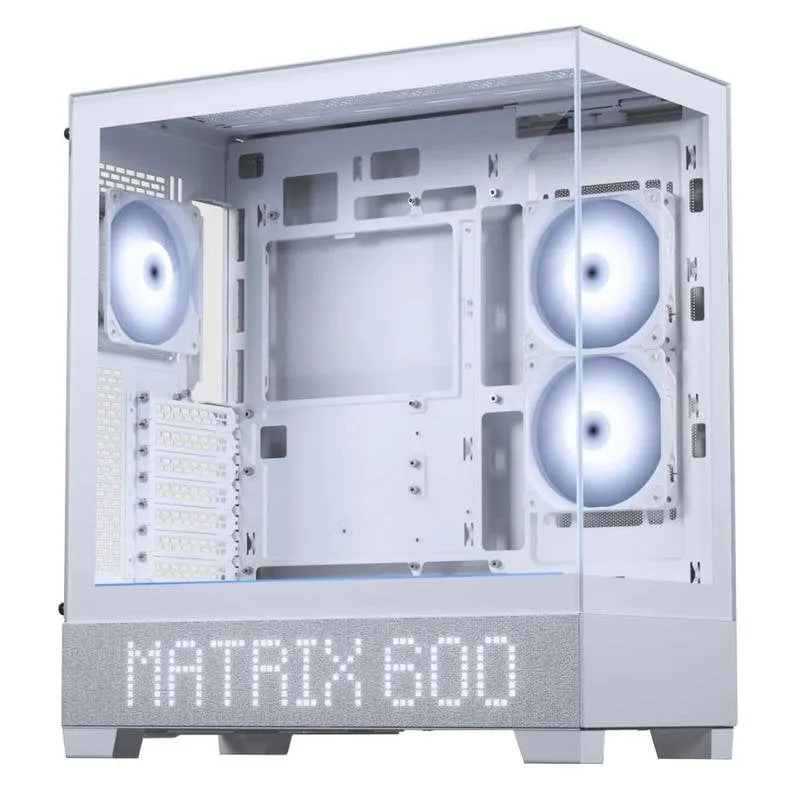 Case Phanteks XT View Matrix Bianco pannelli vetro temperato LED integrato - immagine 1