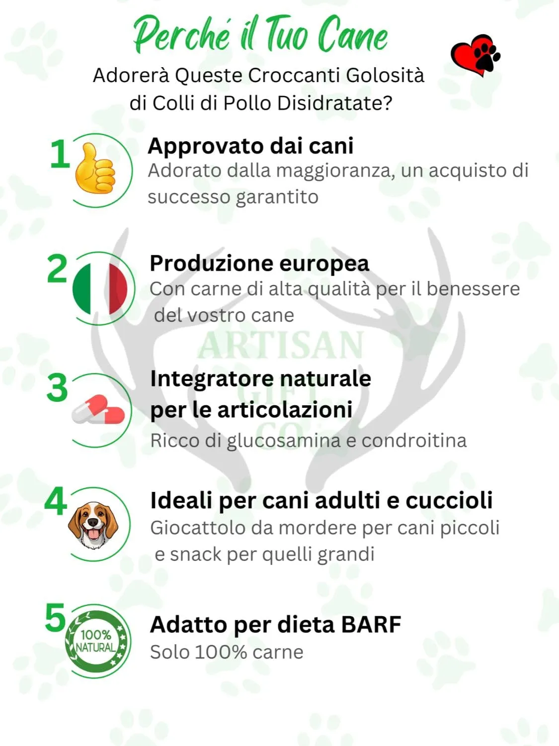 Colli di pollo Essicati per Cani, 250 g. - immagine 2