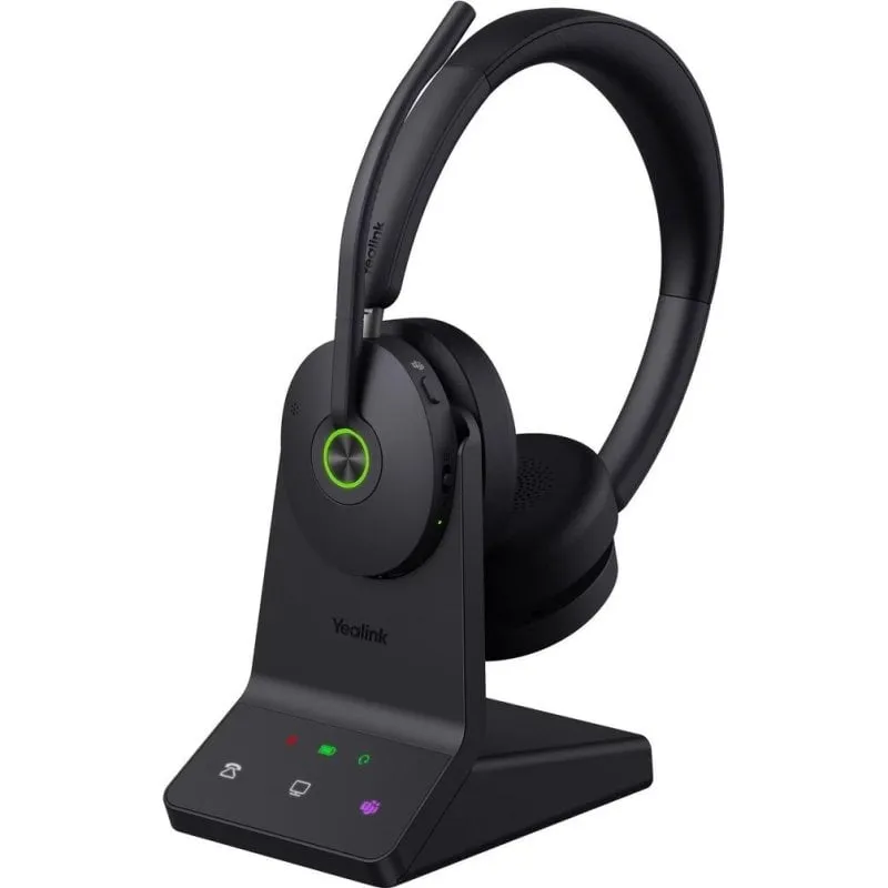 Auricolari Yealink WH68 UC wireless Bluetooth e USB-C con Cancellazione Rumore, microfono, neri - immagine 1
