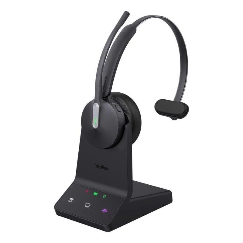 Auricolare Yealink WH64 Mono UC Wireless Bluetooth con Cancellazione Rumore per Ufficio Nero - immagine 1