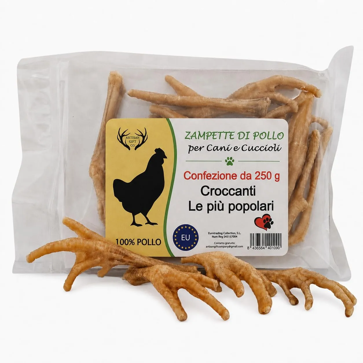 Zampe di Pollo per cani, 250 g. - immagine 1