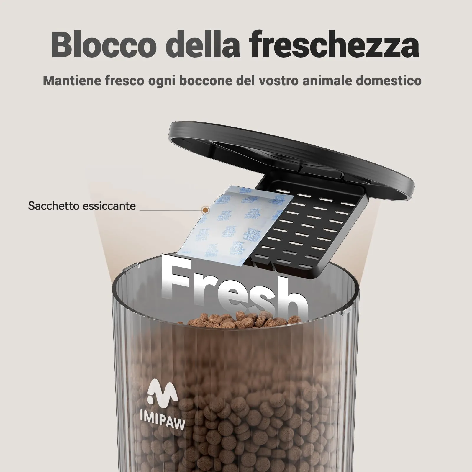 IMIPAW Distributore Automatico Cibo Gatti con 2 Ciotole, Controllato da APP - immagine 7