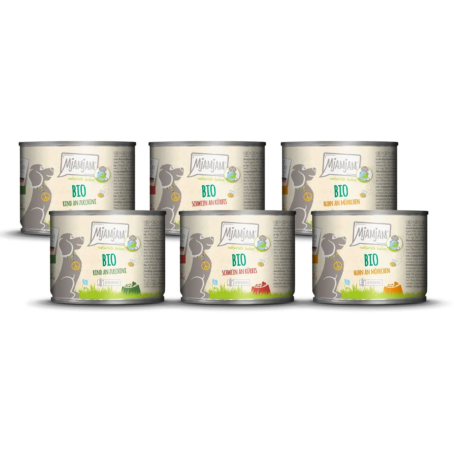 MjAMjAM - Cibo umido premium per cani - naturalmente delizioso - The BIO Box, confezione da 6 (6 x 200 g), senza cereali - immagine 1