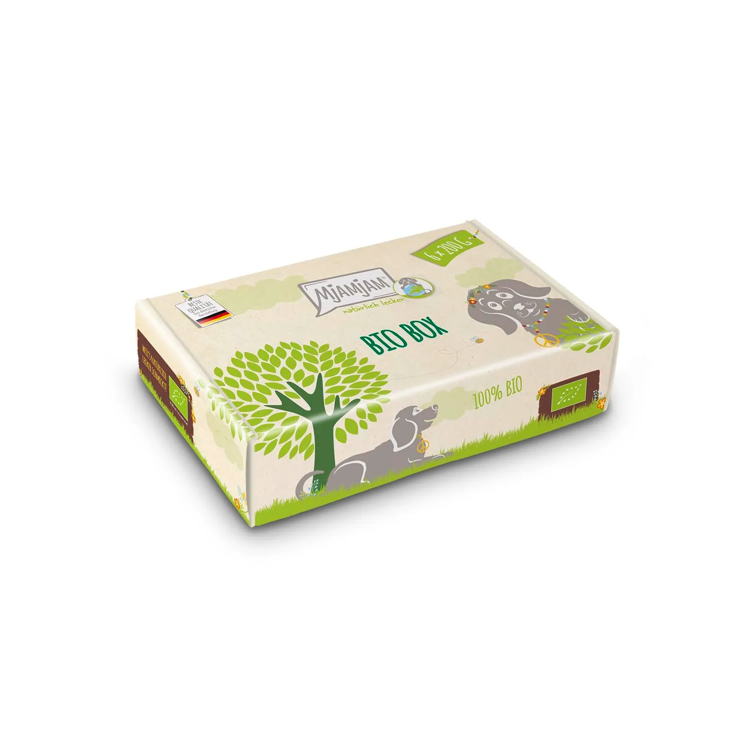 MjAMjAM - Cibo umido premium per cani - naturalmente delizioso - The BIO Box, confezione da 6 (6 x 200 g), senza cereali - immagine 2