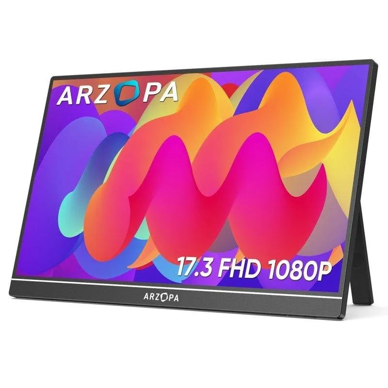 Monitor PC Arzopa A1M 17.3" Full HD IPS 60Hz Portatile 100 sRGB Altoparlanti - immagine 1