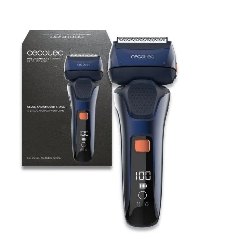 Rasoio Elettrico Viso Honey Whale PrecisionCare X-Trimm ProElite 4000 Senza Filo 60min Impermeabile 4 Lame Ricarica Rapida - immagine 1