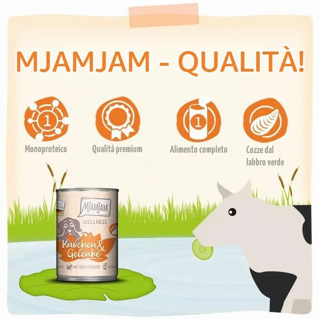 MjAMjAM - Cibo umido premium per cani - Benessere - Ossa e articolazioni - Beef, confezione da 6 (6x200g), senza cereali - immagine 4
