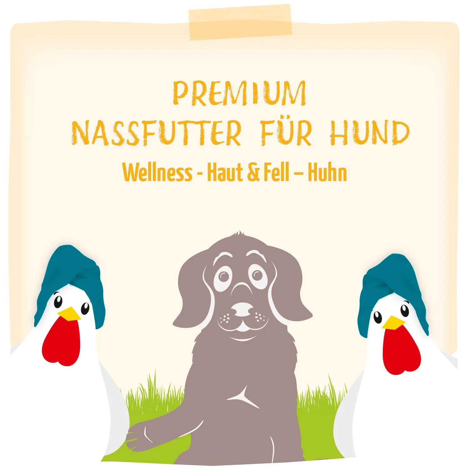 MjAMjAM - Cibo umido premium per cani - Benessere - Pelle e pelo - Pollo, confezione da 6 (6x200g), senza cereali - immagine 5