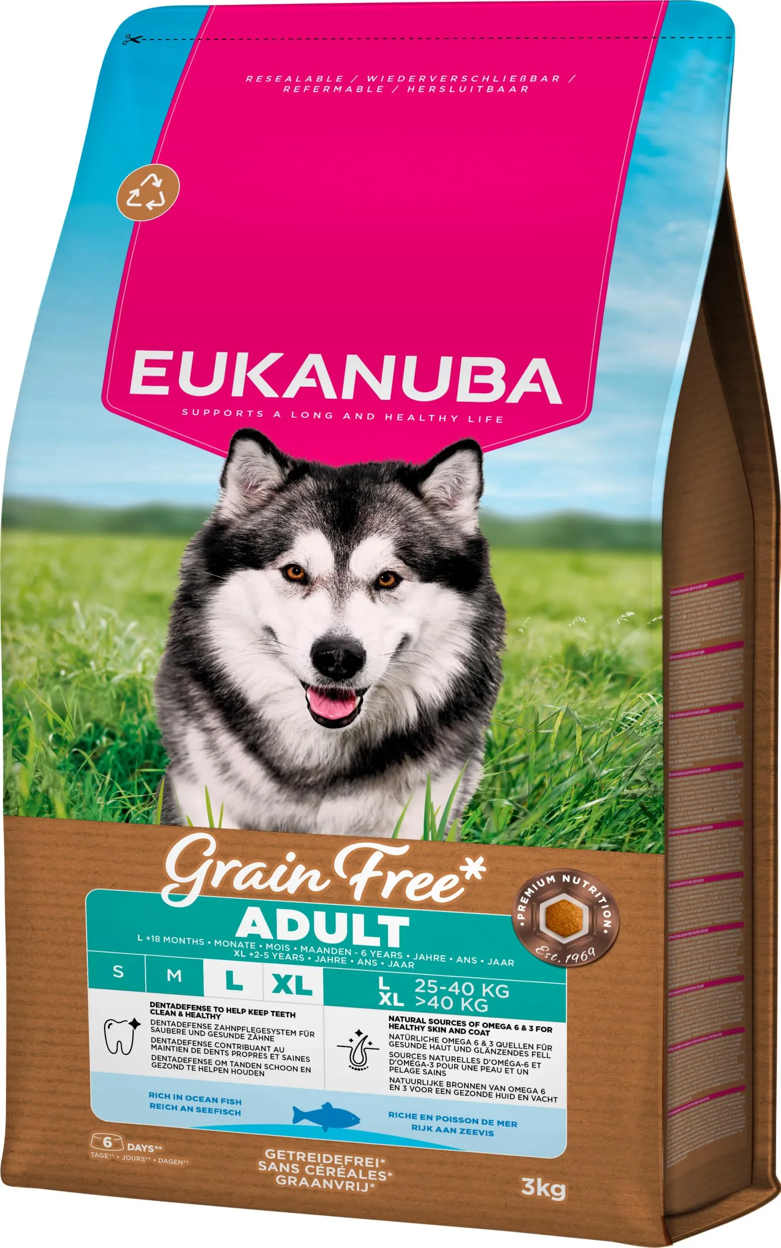 EUKANUBA Crocchette per cani adulti taglia grande con pesce, 3 kg - immagine 10