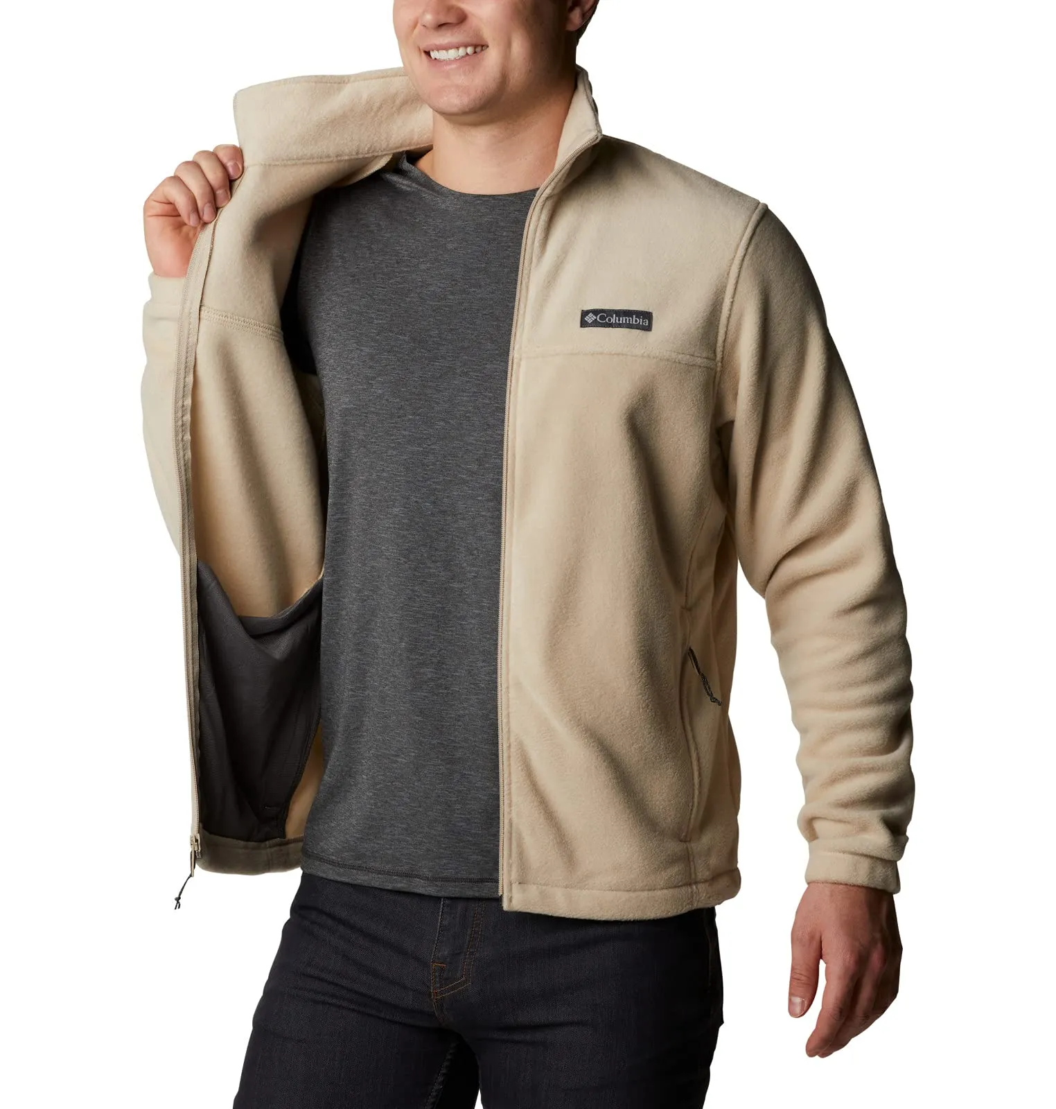 Columbia Steens Mountain Full Zip 2.0, Giacca in pile Uomo, Ancient Fossil, XL - immagine 5
