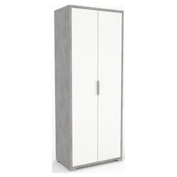 DOUBLE Db354k Armadio 2 Ante battenti Cemento e Bianco neve (70cm) Mobile KIT - immagine 1