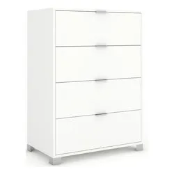QUADRANTE 784 Cassettiera 4 Cassetti Bianco neve (80cm) - immagine 1