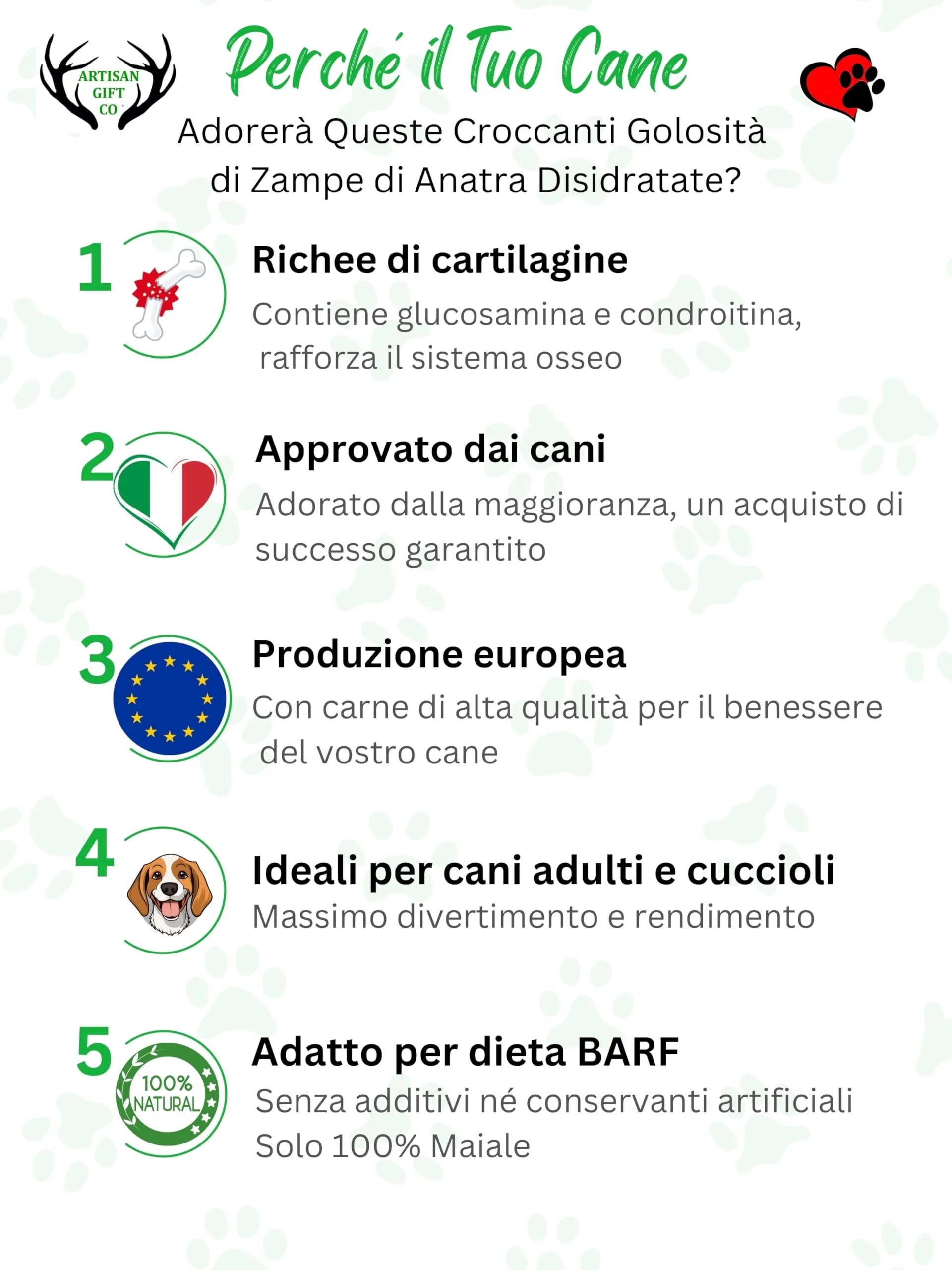 Zampe d’anatra per Cani- 1000 gr, tra 60 e 70 unità circa - immagine 2