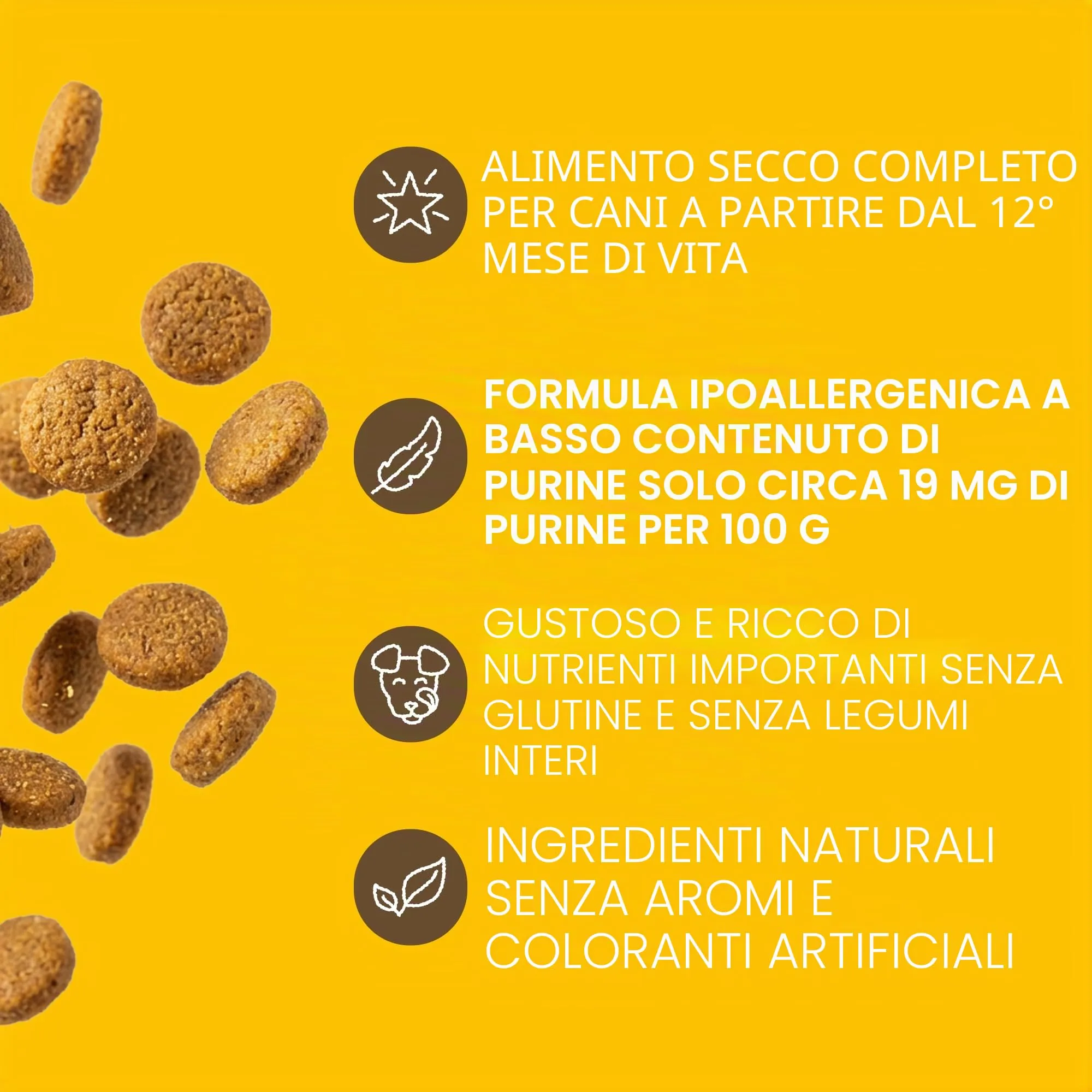 VEGDOG Simply Crunch - Cibo secco ipoallergenico (10 kg), per cani adulti, senza glutine e soia, ben tollerato, a basso contenuto di purina; alimento completo per chi soffre di allergie con proteine - immagine 3