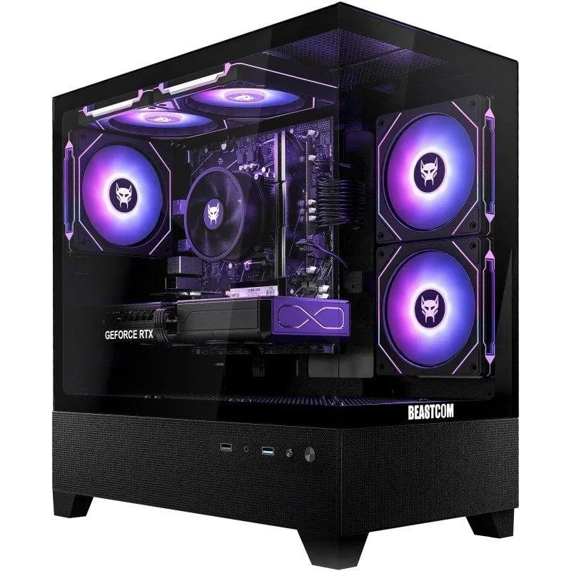 PC fisso BEASTCOM Q5 Intel Core i7-12700F 16GB 1TB SSD RTX 5060 8GB Windows 11 Pro WiFi5 - immagine 1
